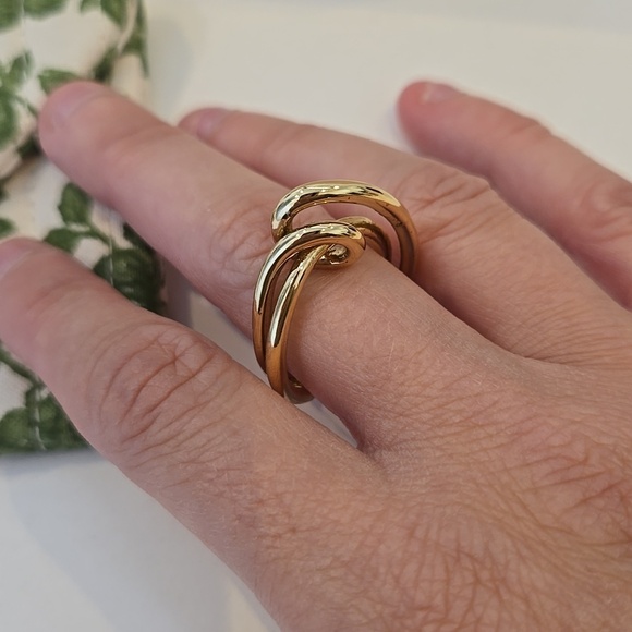Sezane Jewelry - Sezane Julia Braided Ring, VGUC, French Chic, Size Small